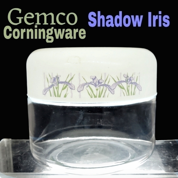 Vintage gemco/ corningware "shadow iris" storage canister jar - Picture 1 of 5